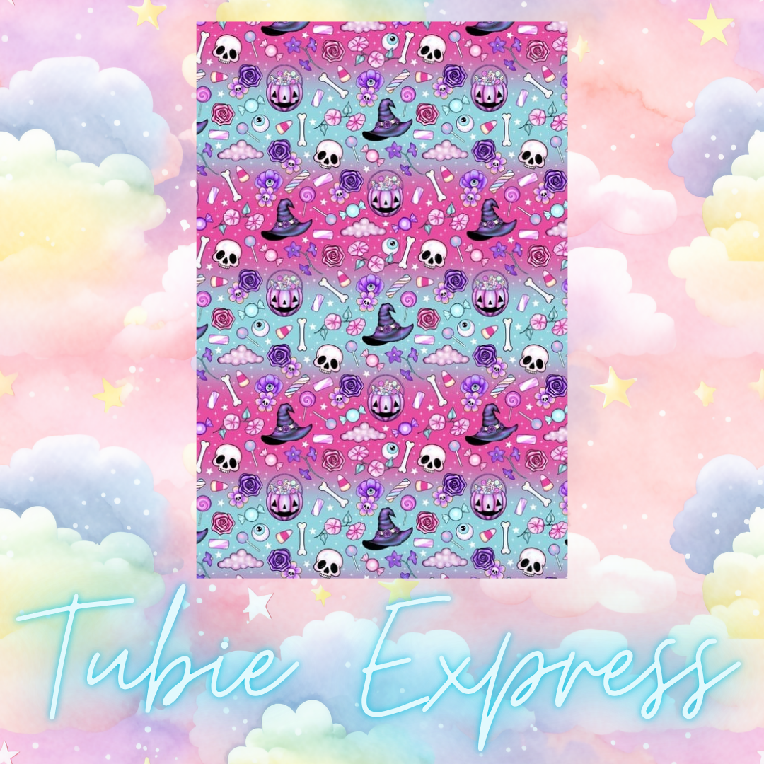 Pink and blue Halloween