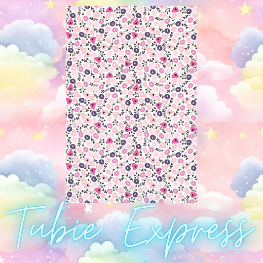 Pink floral (full sheet),