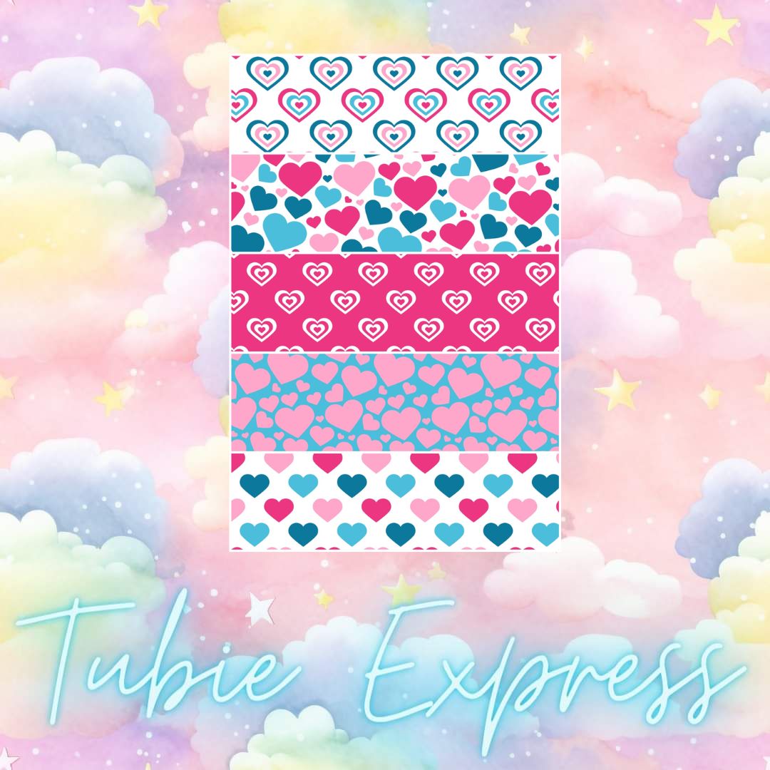 Pink and Blue Hearts